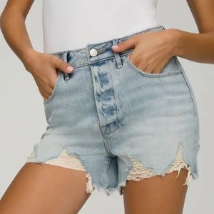 Good American denim cutout shorts